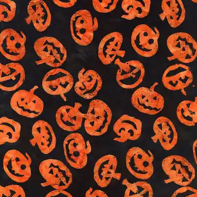 Hot Picks Timeless Treasures Fabrics Haunted Tonga Batiks Flame Jack O Lantern