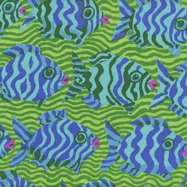 FreeSpirit Fabrics Kaffe Fassett Collective August 2025 by Brandon Mably Minnows Lime Top Pick