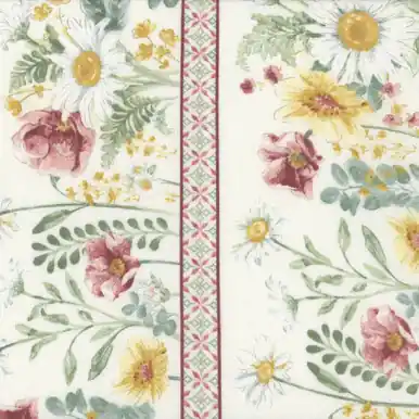 Discount Wilmington Prints Fabrics Daisy Days Beth Grove Repeating Floral Stripe Multi