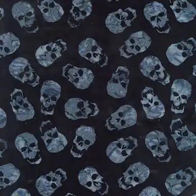 Clearance Timeless Treasures Fabrics Haunted Tonga Batiks Wicked Scary Skulls