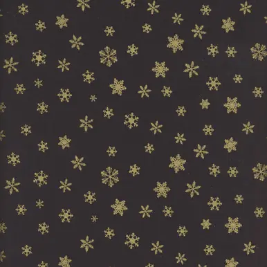 Timeless Treasures Fabrics Ice Winter Scenes Metallic Snowflakes Black One Day Deal