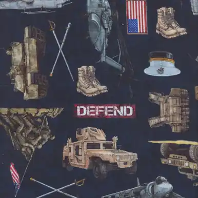 Quilting Treasures Fabrics Patriot by Dan Morris US Marines Motifs Holiday Sale