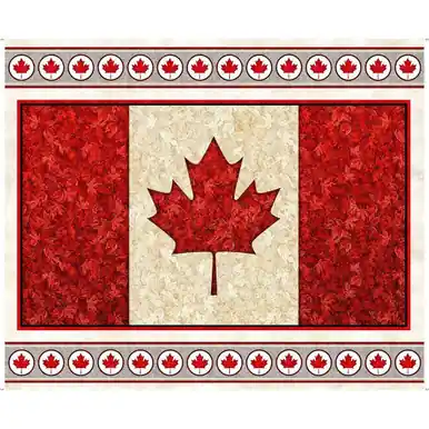 Special Offer Quilting Treasures Fabrics The Great White North Maple Leaf Canadian Flag Panel