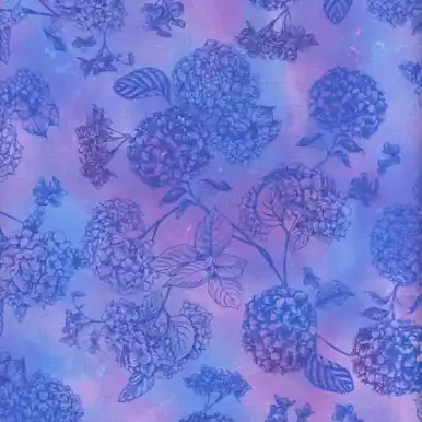Exclusive Offer Timeless Treasures Fabrics Midnight Blooms Dream Hydrangea Toile