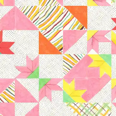 Windham Fabrics Heather Ross by Hand by Heather Ross White Bee's Quilt Reduced Price