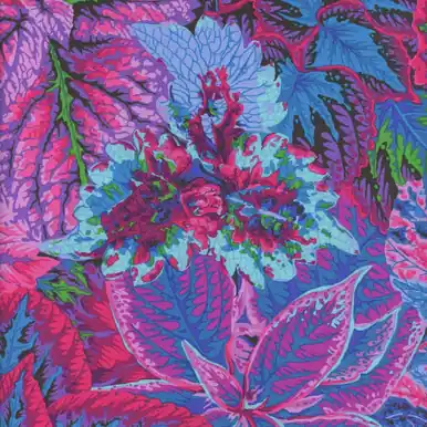 Reduced Price FreeSpirit Fabrics Kaffe Fassett Collective August 2025 by Philip Jacobs Bold Leaves Blue