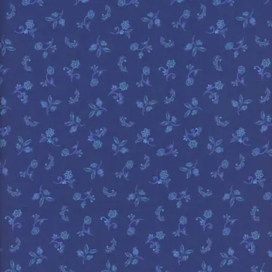 Limited Time Timeless Treasures Fabrics Indigo Garden Chong A Hwang Royal Tiny Floral