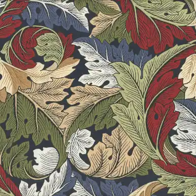 Same Day Shipping FreeSpirit Fabrics Oxford Holiday Collection by William Morris & Co Acanthus Ink