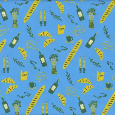 Dear Stella Fabrics Springtime in Paris by Faye Guanipa Sky Le Bistro Latest