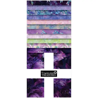 Clearance Timeless Treasures Fabrics Dragonfly Mist Mist Layer Cake Ten Inch Squares