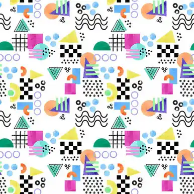 Dear Stella Designs 108 Inch Wide Quilt Backing White Memphis Modern Low Price