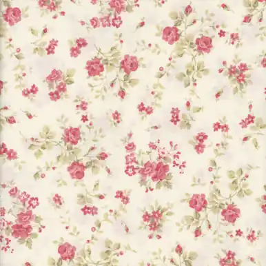 Order Now Clothworks Fabrics Charlotte Cream Pink Rose Floral Spray