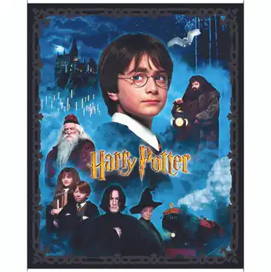Benartex Harry Potter Blue Black Gold Harry Potter Panel Premium