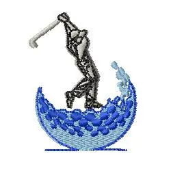 Golfer Embroidery Design In Demand