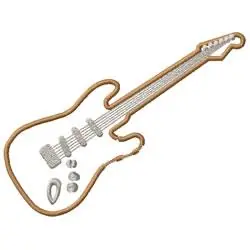 Limited Offer Guitar Embroidery Design