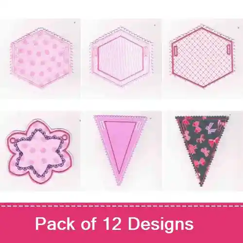 Blank Banner Embroidery design pack by Daydream Designs, Embroidery Packs on EmbroideryDesigns.com No Minimum Order