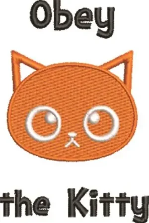 Obey The Kitty Embroidery Design Limited Edition