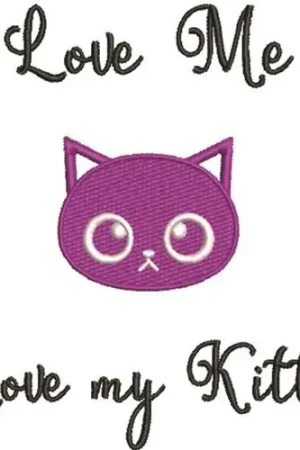 Love My Kitty Embroidery Design Save Now