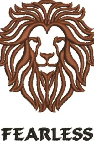 Limited Edition Fearless Lion Embroidery Design
