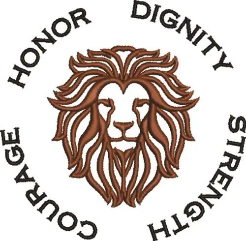 Mega Sale Honor Dignity Strength Courage Embroidery Design