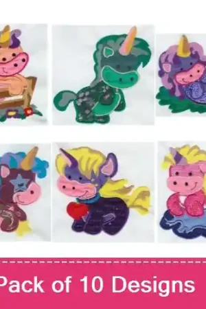Applique Unicorn Embroidery design pack by Daydream Designs,  Embroidery Packs on EmbroideryDesigns.com Certified
