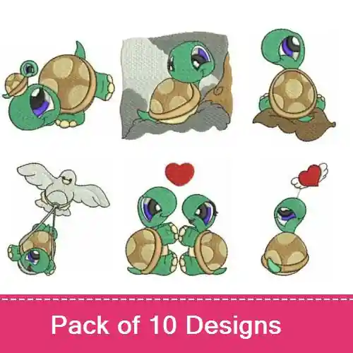 Flash Sale Turtles Embroidery design pack by Daydream Designs, Embroidery Packs on EmbroideryDesigns.com