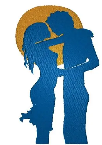 Lovers in Moonlight Embroidery Design Reduced Price