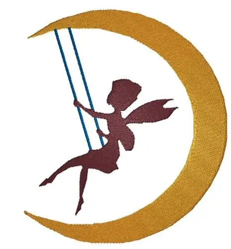 Swinging Fairy & Moon Embroidery Design Bulk Order
