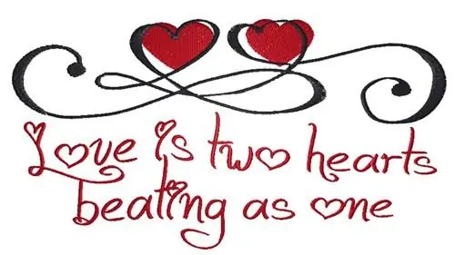 Reduced Price Two Hearts Beating As One Embroidery Design