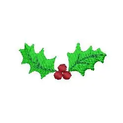 Holly & Berry Embroidery Design Free Delivery