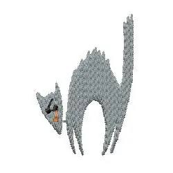 Scared Cat Embroidery Design Hassle-Free Returns