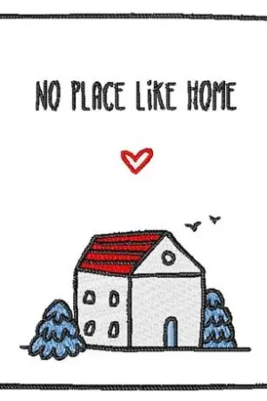 Like Home Embroidery Design Premium