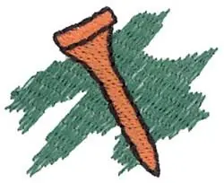 Golf Tee Embroidery Design Limited Time