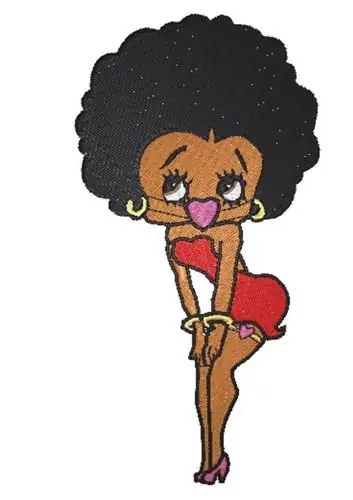 Afro Betty Boop Embroidery Design High Quality