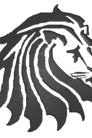 Best Price Lion Head Silhouette Embroidery Design