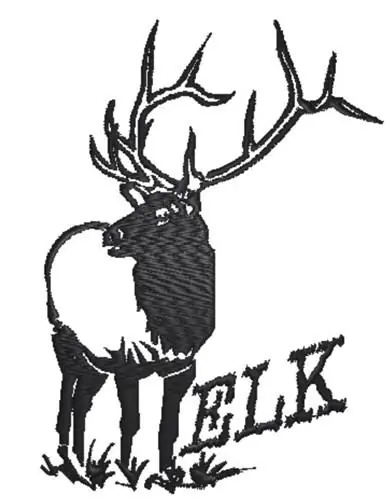 Elk Silhouette Embroidery Design Buy Online