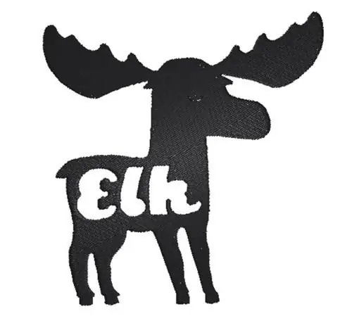 Price Cut Elk Silhouette Embroidery Design