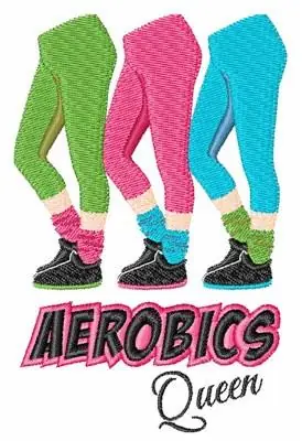 Aerobics Queen Embroidery Design Save Now