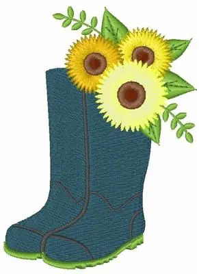 Wholesale Garden Boots Embroidery Design