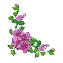 Exclusive Violet Corner Embroidery Design