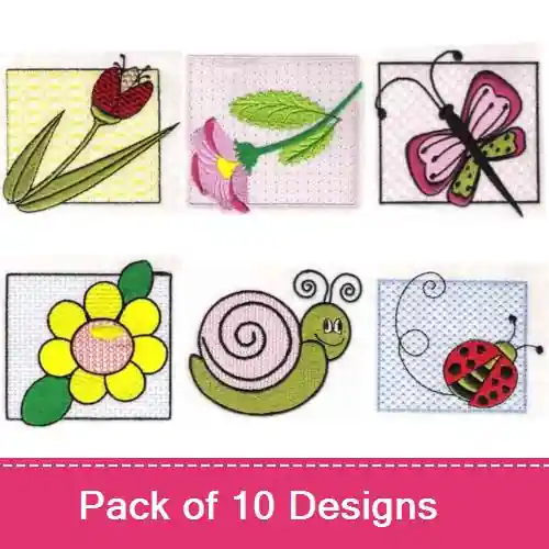 Get Yours Floral Garden Embroidery design pack by Daydream Designs, Embroidery Packs on EmbroideryDesigns.com