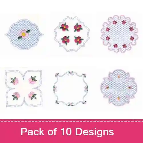 Floral Quilt Blocks 2 Embroidery design pack by Daydream Designs, Embroidery Packs on EmbroideryDesigns.com Viral