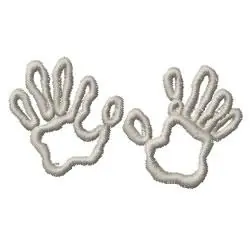 Handprints Embroidery Design Brand New