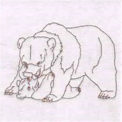 Wholesale Bear & Cub Embroidery Design