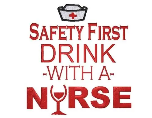Premium Drink with a nurse Embroidery Design