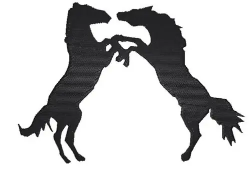 a couple of horses playing Embroidery Design Free Shipping