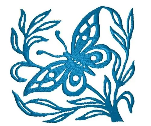 Crafted Butterfly Silhouette Embroidery Design