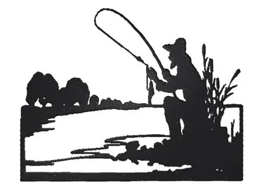 Fishing Silhouette Embroidery Design Trusted Brand