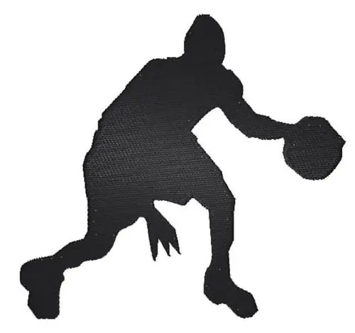 Basketball Silhouette Embroidery Design Wholesale