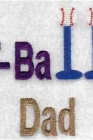 Special Offer T-Ball Dad Embroidery Design